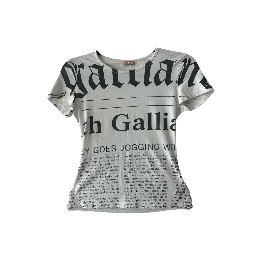John Galliano Gazette Baby Tee