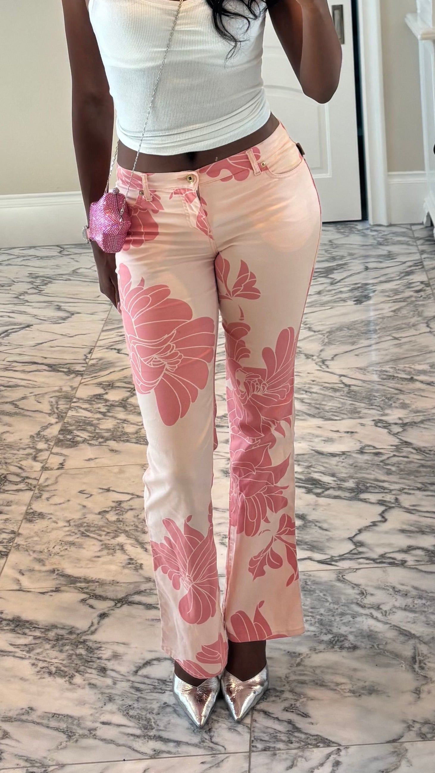 Vintage Moschino Floral Pants