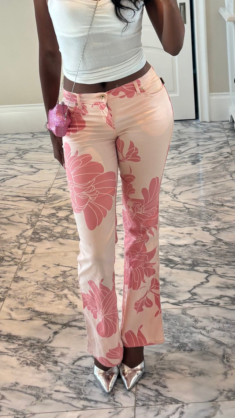 Vintage Moschino Floral Pants